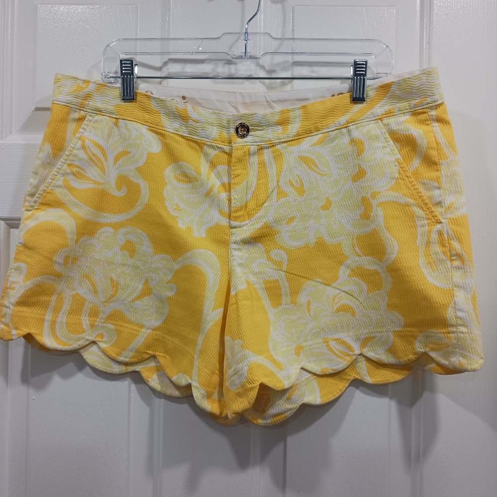 Lilly Pulitzer Dandelion Yellow Banana Daquiri Buttercup Shorts 12